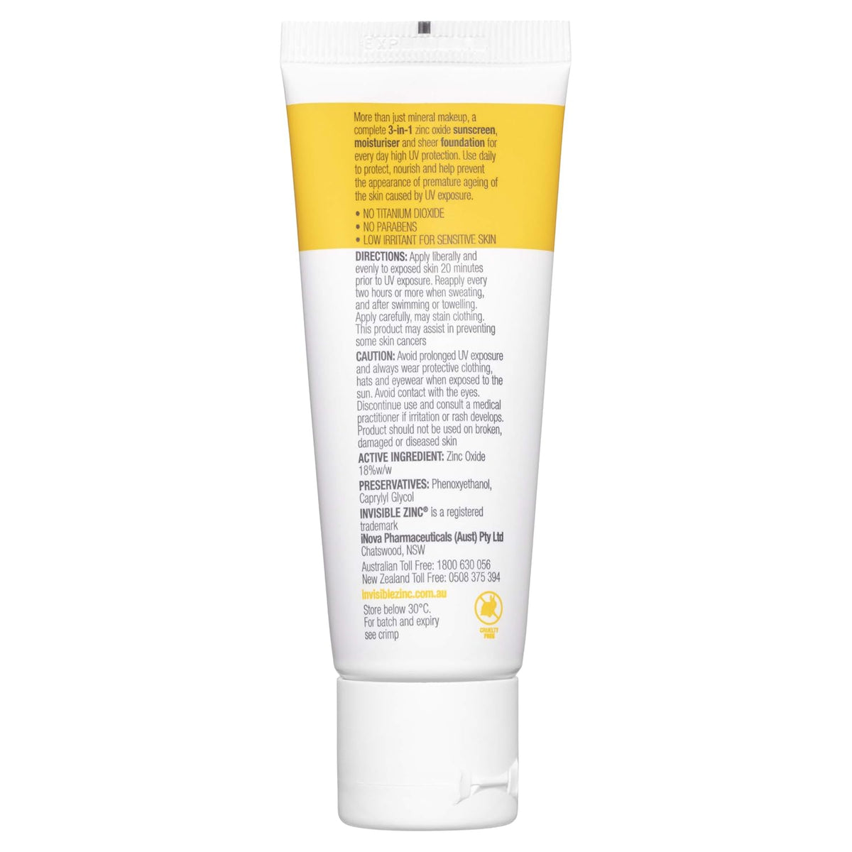 Zinc Tinted Daywear (Medium) SPF 30+ UVA-UVB 50G