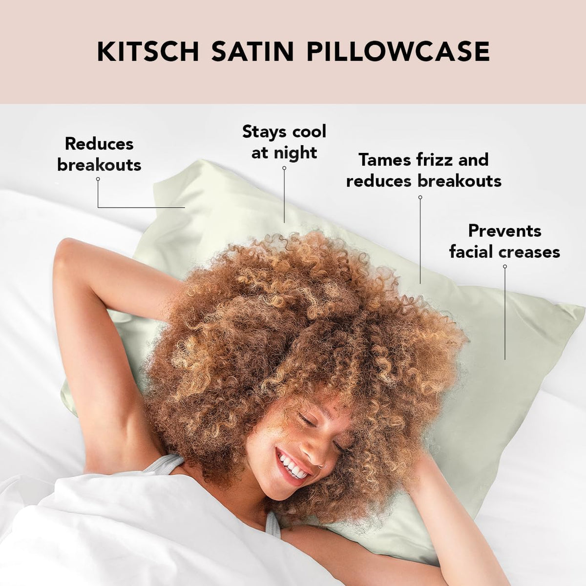Satin Pillowcase with Zipper for Hair & Skin, Softer than Silk Pillow Cases Queen, Wrinkle-Free, Smooth and Cooling Satin Pillow Covers, Standard Size 19"X26" - Sage