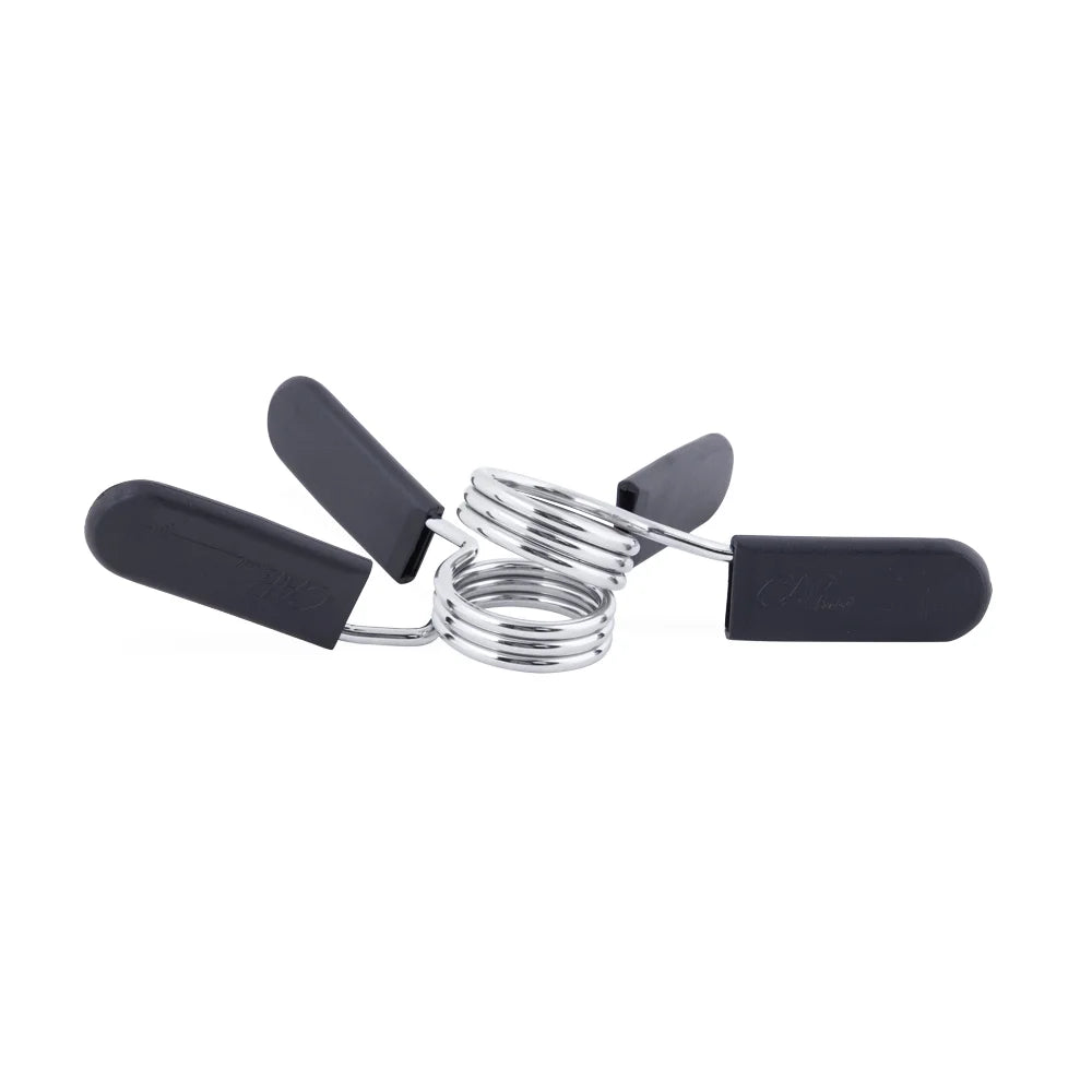 Barbell 1 In. Chrome Spring Clip Collar, Set of 2
