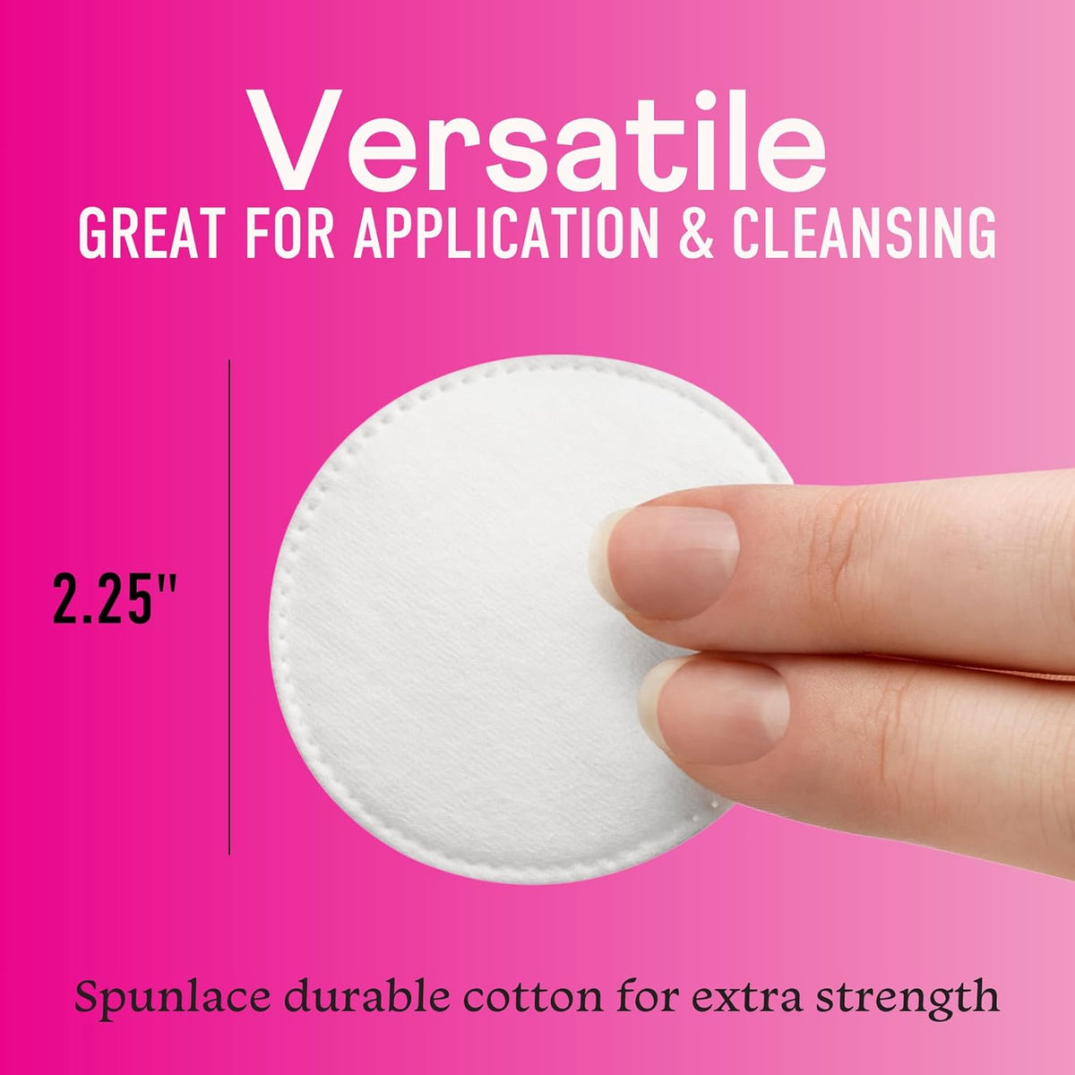 Premium Cotton Rounds – 100 Count (Pack of 3) - 100% Pure Cotton - Soft, Absorbent, Hypoallergenic Pads for Makeup Removal, Skincare, Baby Care and Facial Cleansing - Lint Free