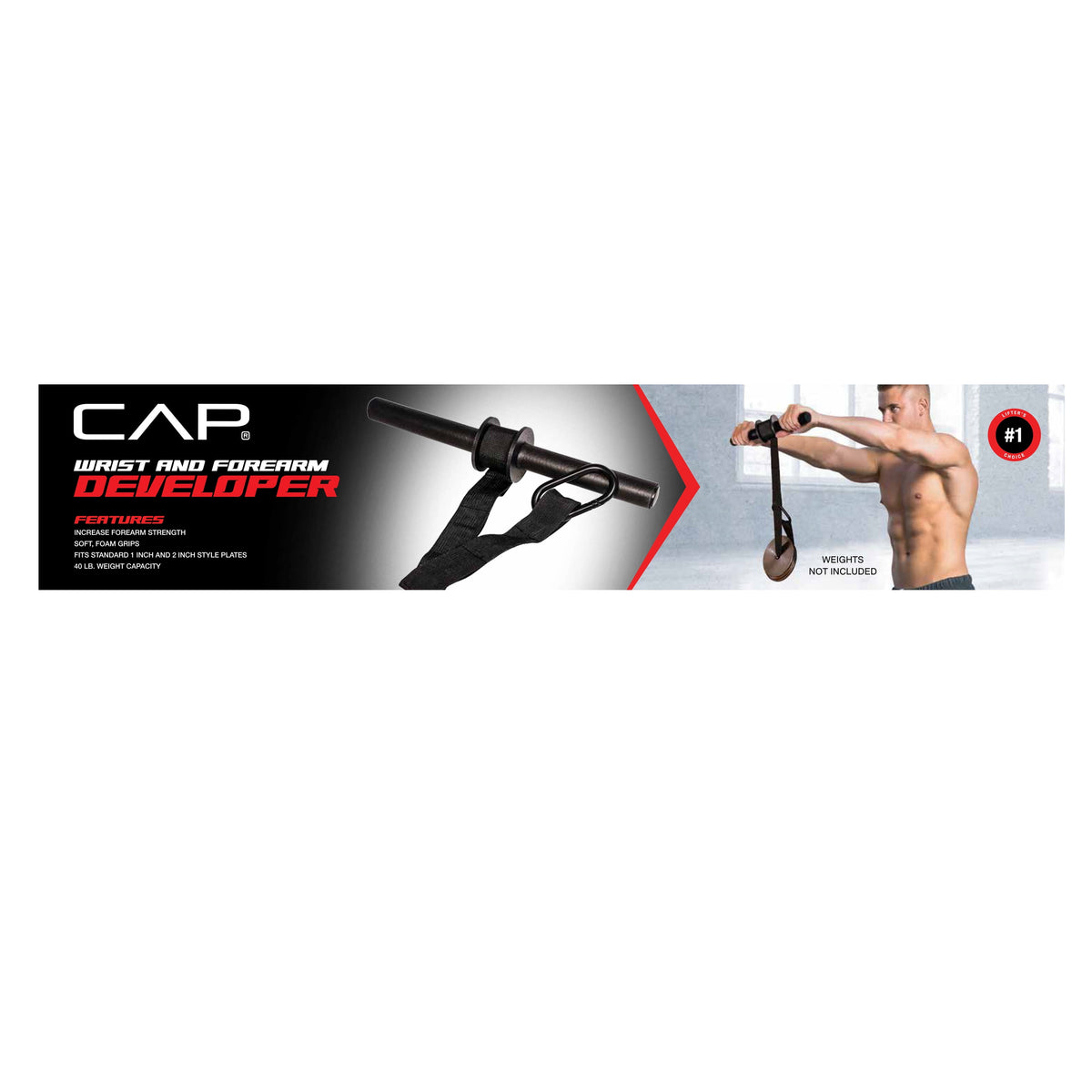 Wrist and Forearm Developer with Nylon Strap and Clip