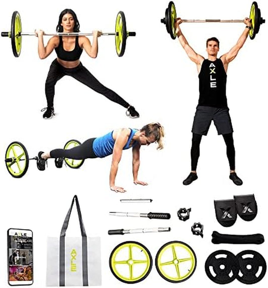 Home Gym Workout Barbells - Barbell Weight Set for Strength Training, Collapsible Equipment for Indoor & Outdoor Workouts for Men, Women, and Youth