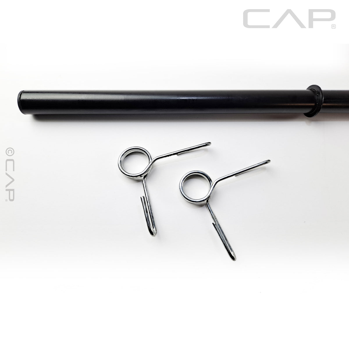Barbell Standard 4.5 Foot Weight Lifting Bar with Collars – (Best for Use with Vinyl Weight Plates)
