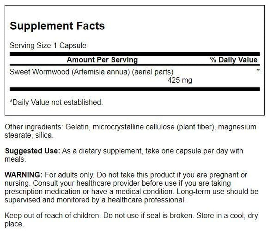 Swanson Sweet Wormwood - May Promote GI Gut Health, Microbial Balance &