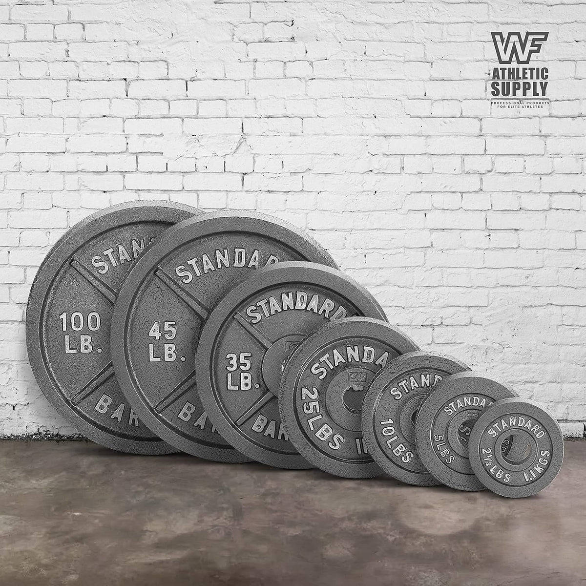 Traditional/Classic 2-Inch Hole Solid Cast Iron Olympic Barbell Weight Plates - Great for Strength Training, Weightlifting, Bodybuilding & Powerlifting, Multiple Choices Available