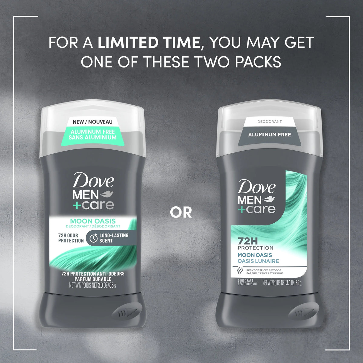 Deodorant for Men Moon Oasis Aluminum-Free, 3.Oz