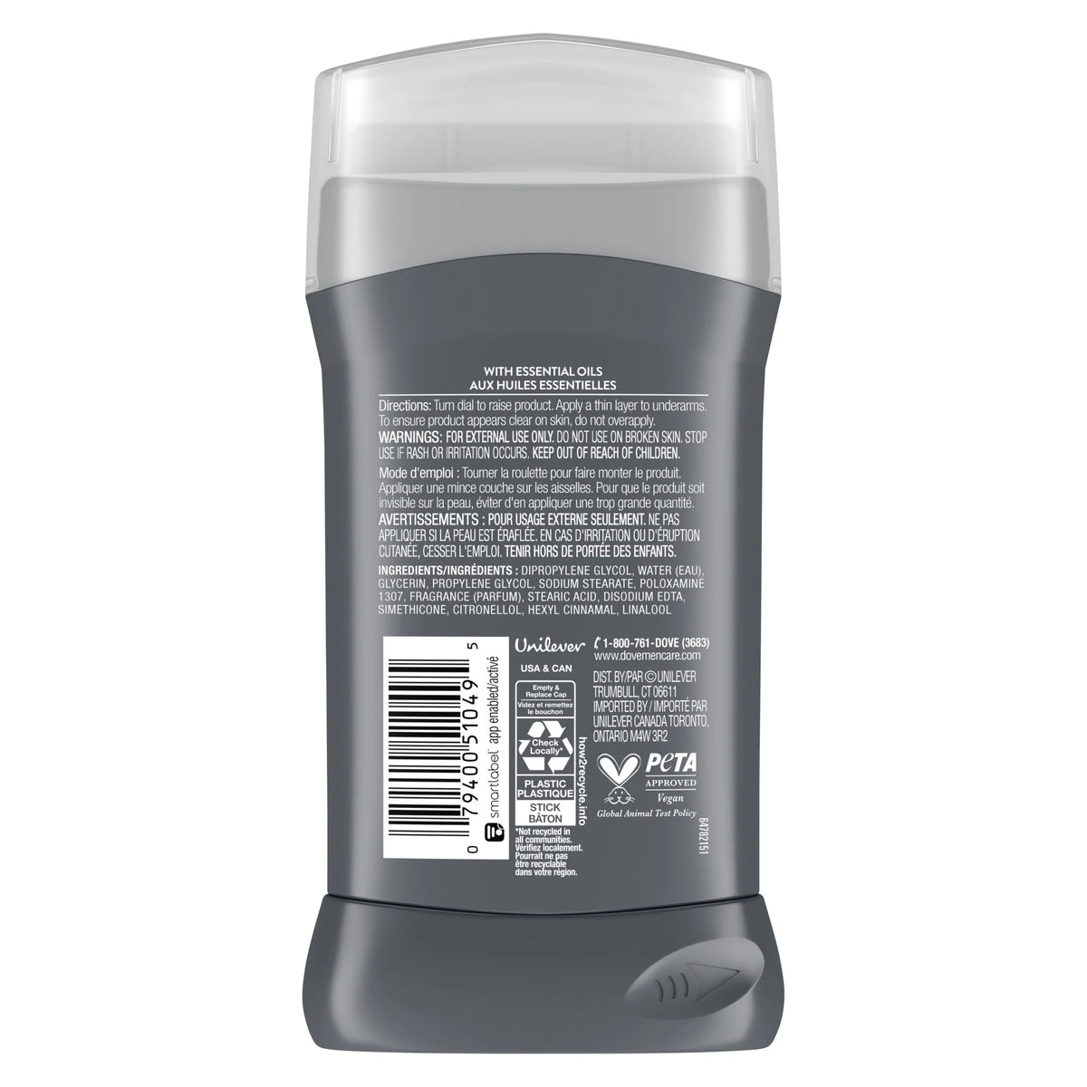Deodorant for Men Moon Oasis Aluminum-Free, 3.Oz