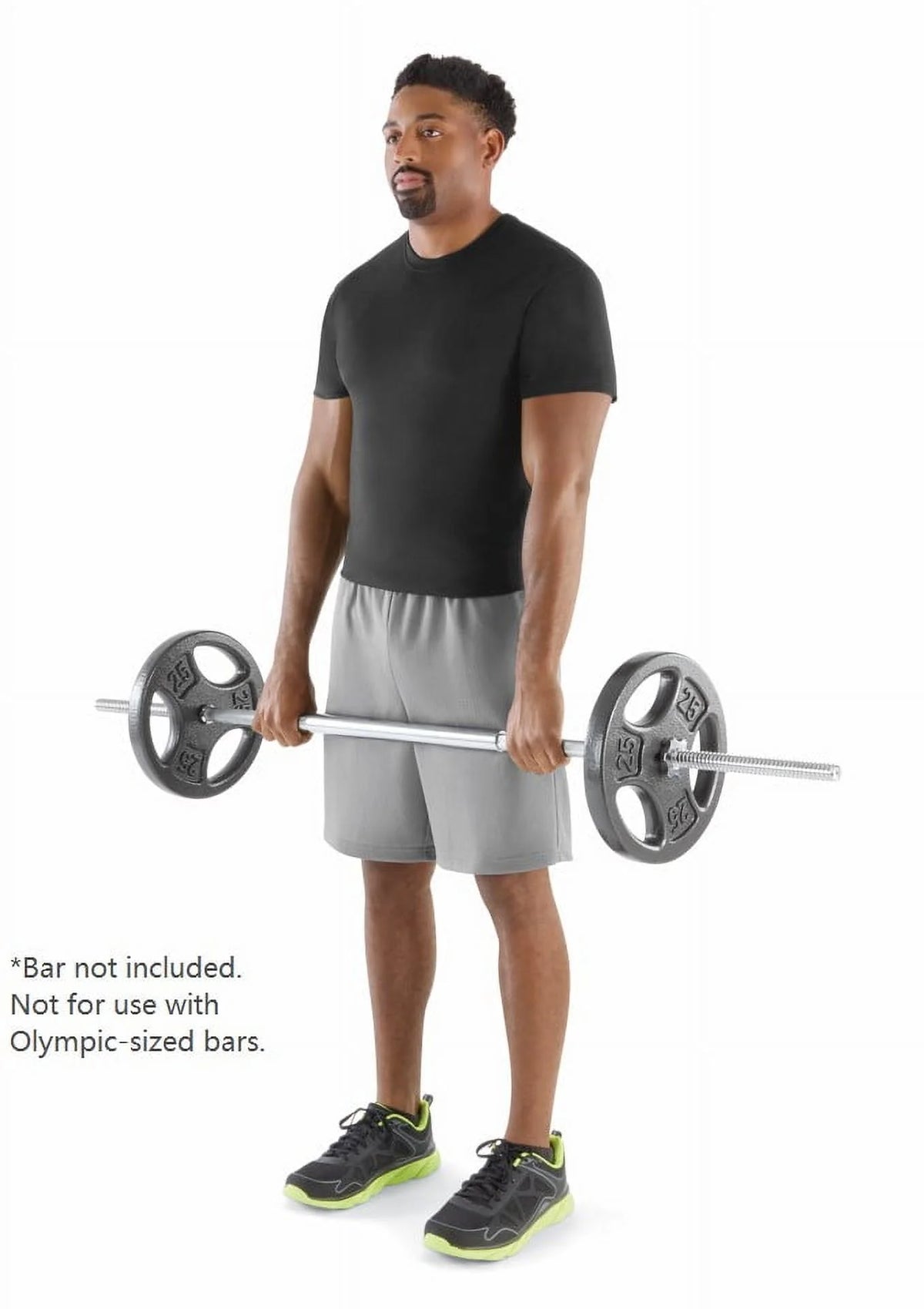 (3 Pack)  50LB Cast Iron Standard Weight Plate Set, 2X25Lb,1-Inch Holes Fit Standard Sized Bar