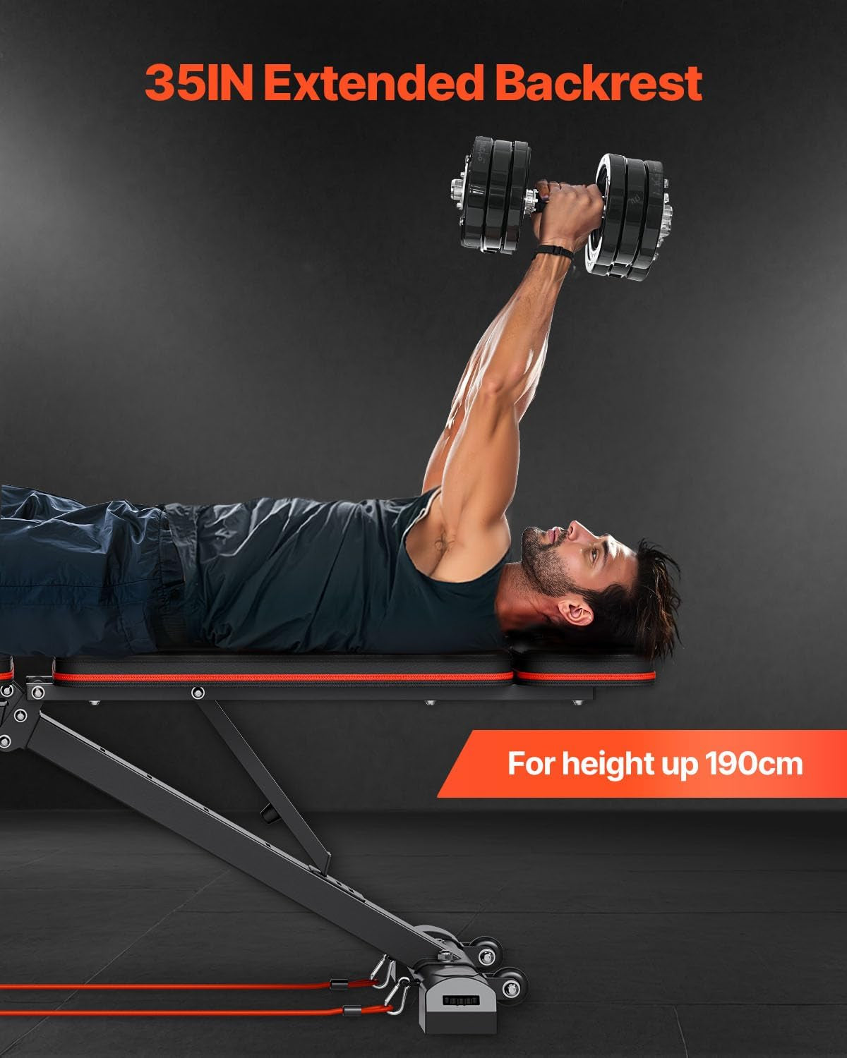 Weight Bench Sit up Bench for Home Gym Strength Training Workout Adjustable