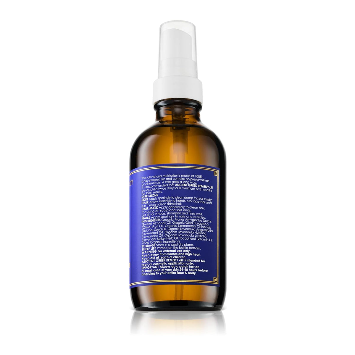 after Shower Body Oil for Women - Organic Face Oil & Body Moisturizer for Dry Skin with Sweet Almond, Jojoba, Olive, Lavender and Vitamin E Oil - Natural Clean Skincare, 4 Oz