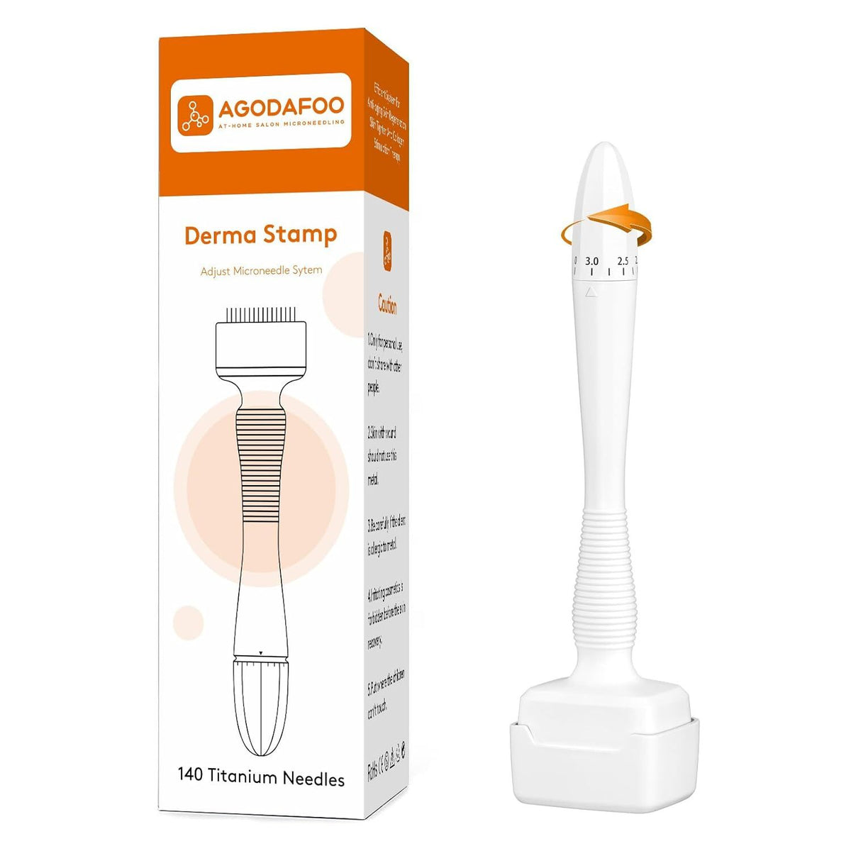 Derma Stamp for Women and Men Home Use, Derma Roller with 140A Needles
