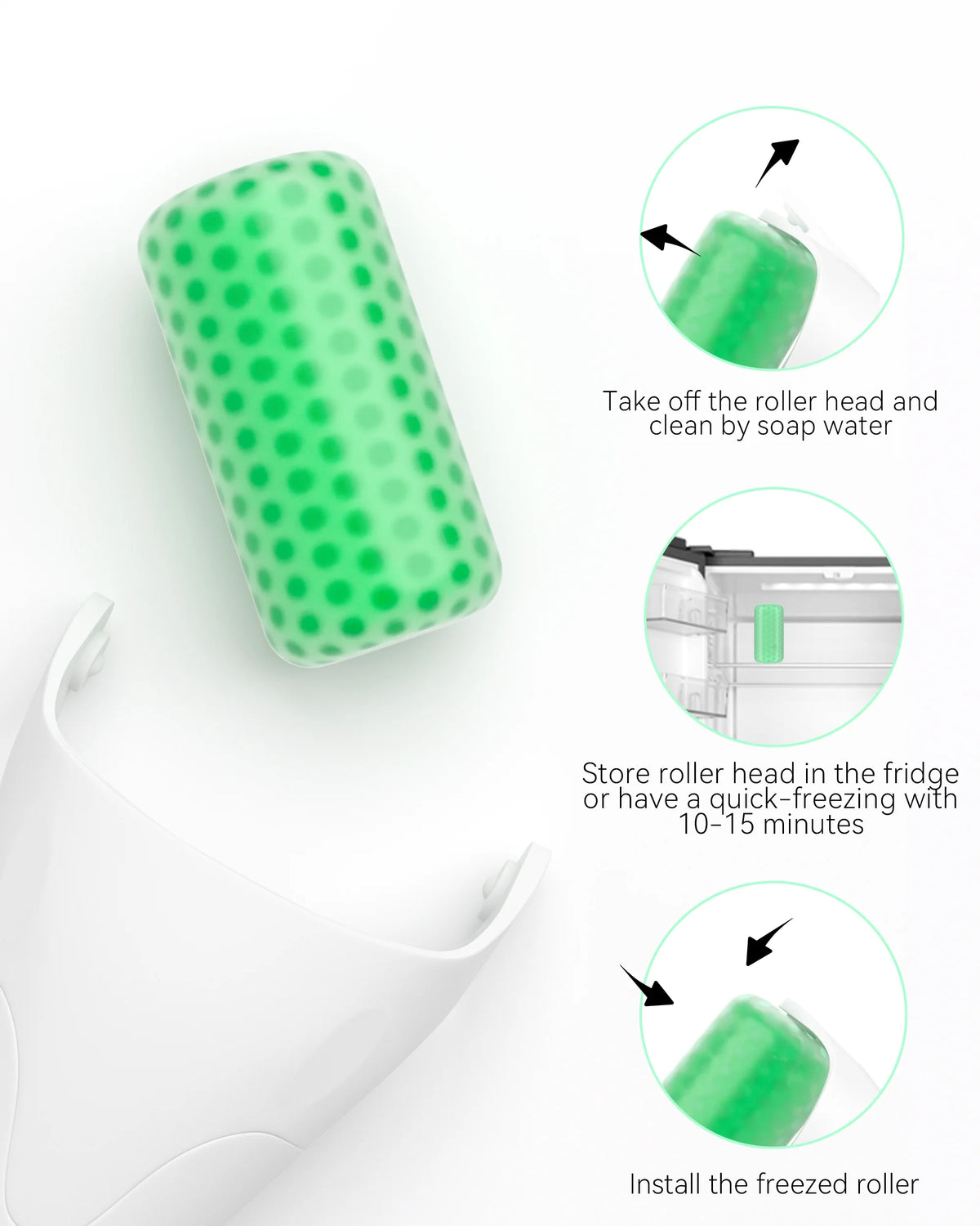 Ice Roller for Face, Face Roller Skin Care with Gua Sha Massager Comb for Face & Eye Puffiness and Whole Body Relief Skin Care Products, Wonderful Gift for Women
